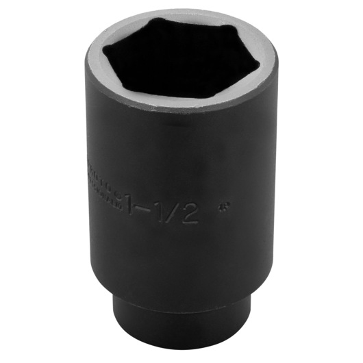 PROTO J7348H black impact socket, top angle, hex opening, tool accessory.