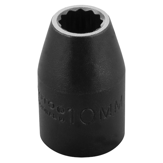 PROTO J7410MT black 10mm socket, photography, front angle on white background