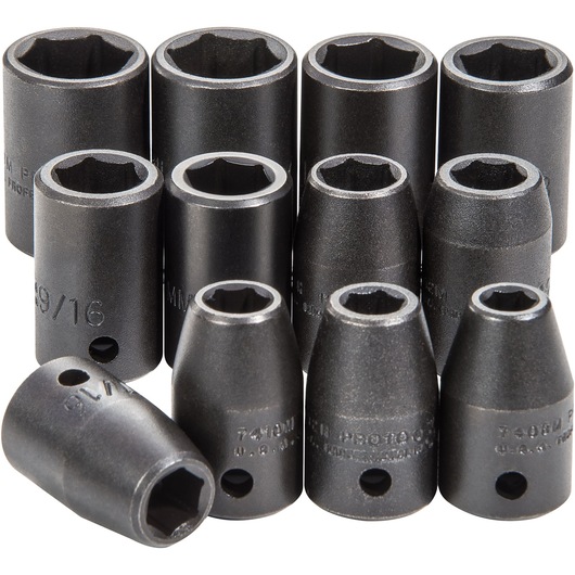1/2 in. 6-Point Impact Socket Set (12 pc.)