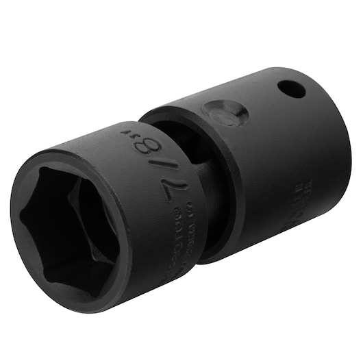 PROTO J74281P black impact universal joint socket, 7/8 inch, photographed on white background.