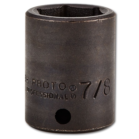 PROTO J7428H dark finish 7/8 inch socket, close-up front angle on white background.