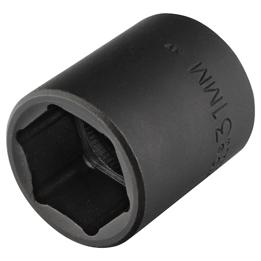 PROTO J7431M black impact socket, 31mm, cylindrical design, close-up photo on white background.