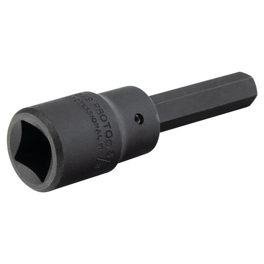 PROTO hex impact socket, black finish, side angle, SKU J74413/8, hand tool accessory.
