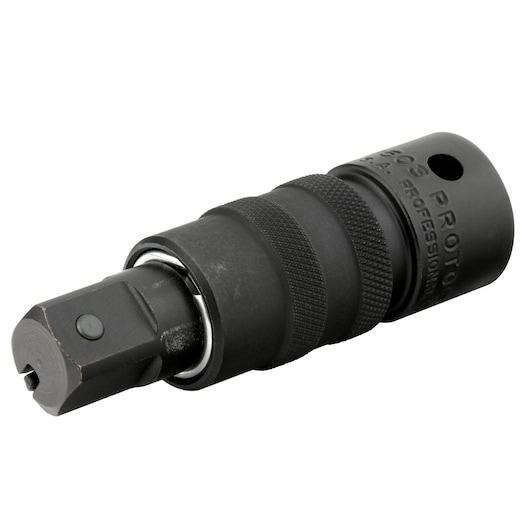 Photo of PROTO J7503 black impact socket adapter with knurled grip on white background.