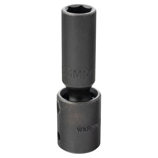PROTO J75413MP black swivel socket, photography of tool on white background, front angle