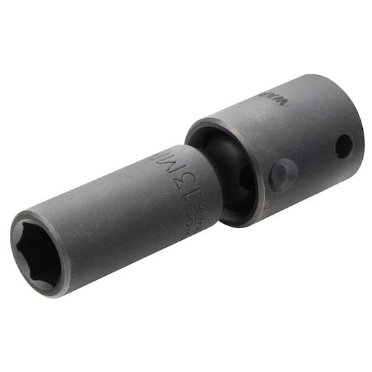 PROTO J75413MP black swivel impact socket, 13mm, close-up on white background