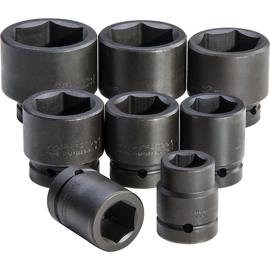 Proto® 1" Drive 8 Piece Impact Socket Set - 6 Point