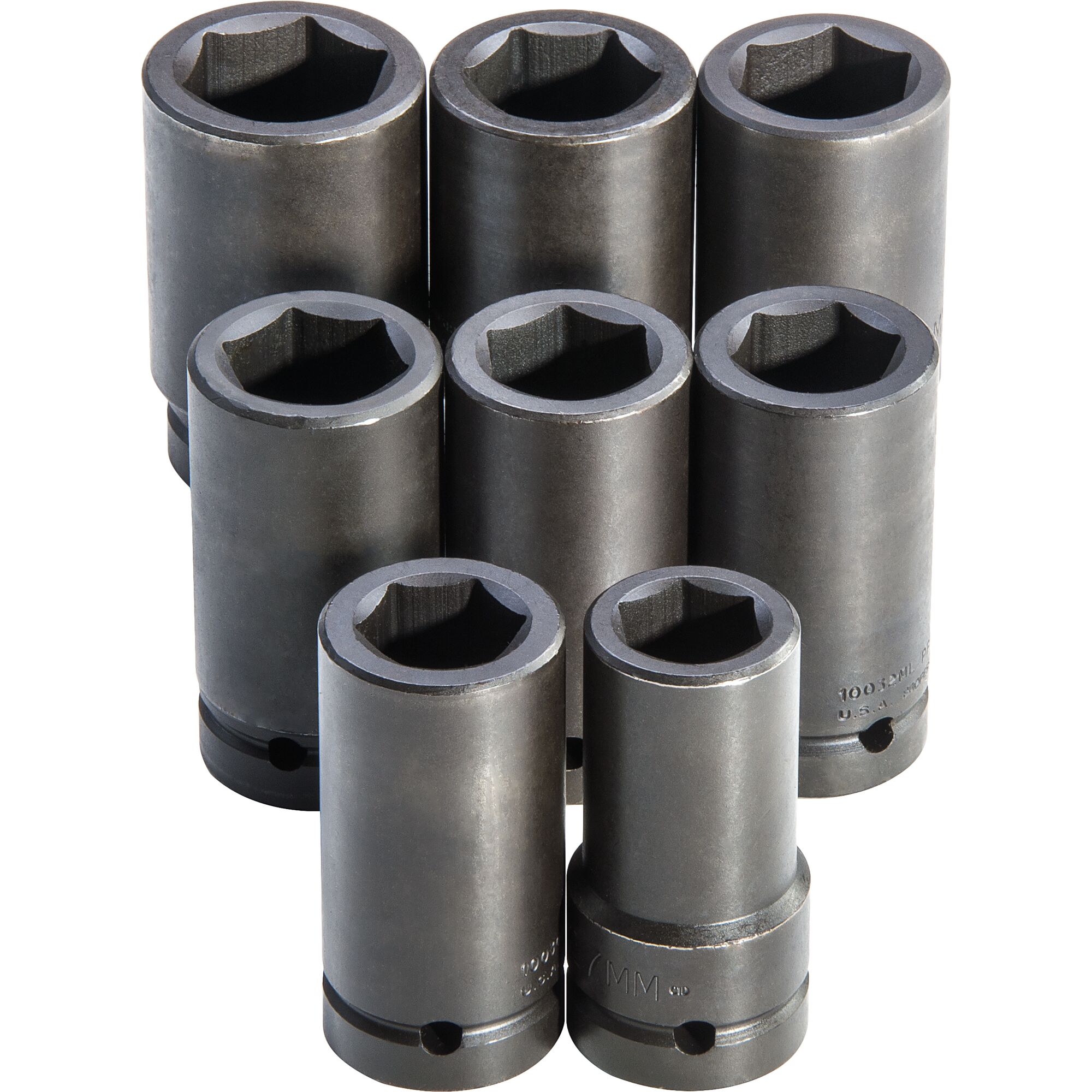 PROTO® 1 in. Drive 6-Point Deep Metric Impact Socket Set (8