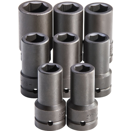 Proto® 1" Drive 8 Piece Deep Impact Socket Set - 6 Point