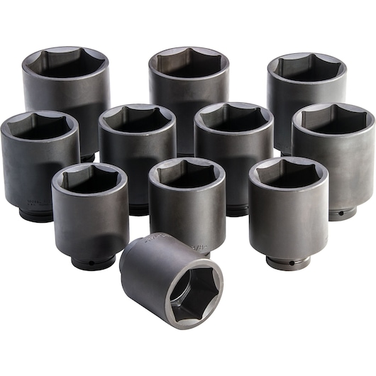 Proto® 1" Drive 11 Piece Deep Impact Socket Set - 6 Point