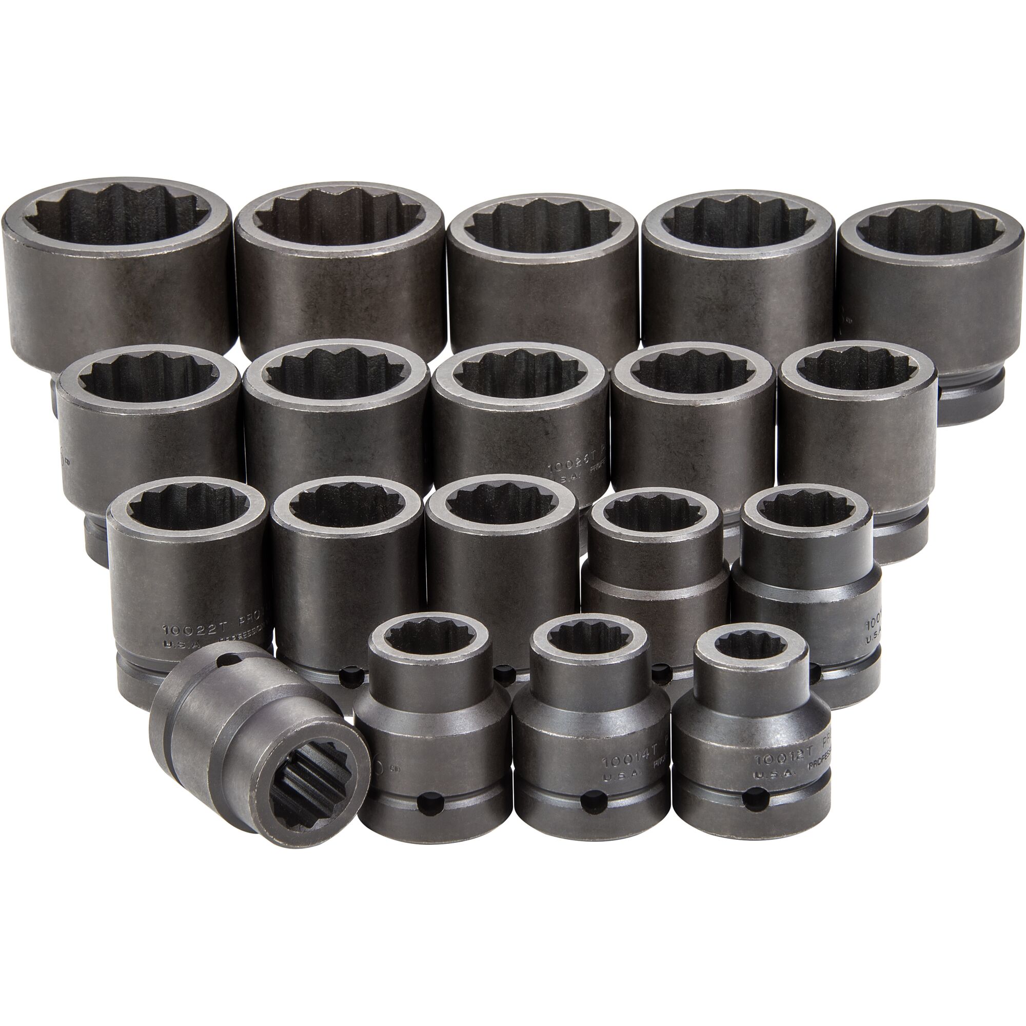 1 in. Drive 12-Point Impact Socket Set (19 pc.) | PROTO