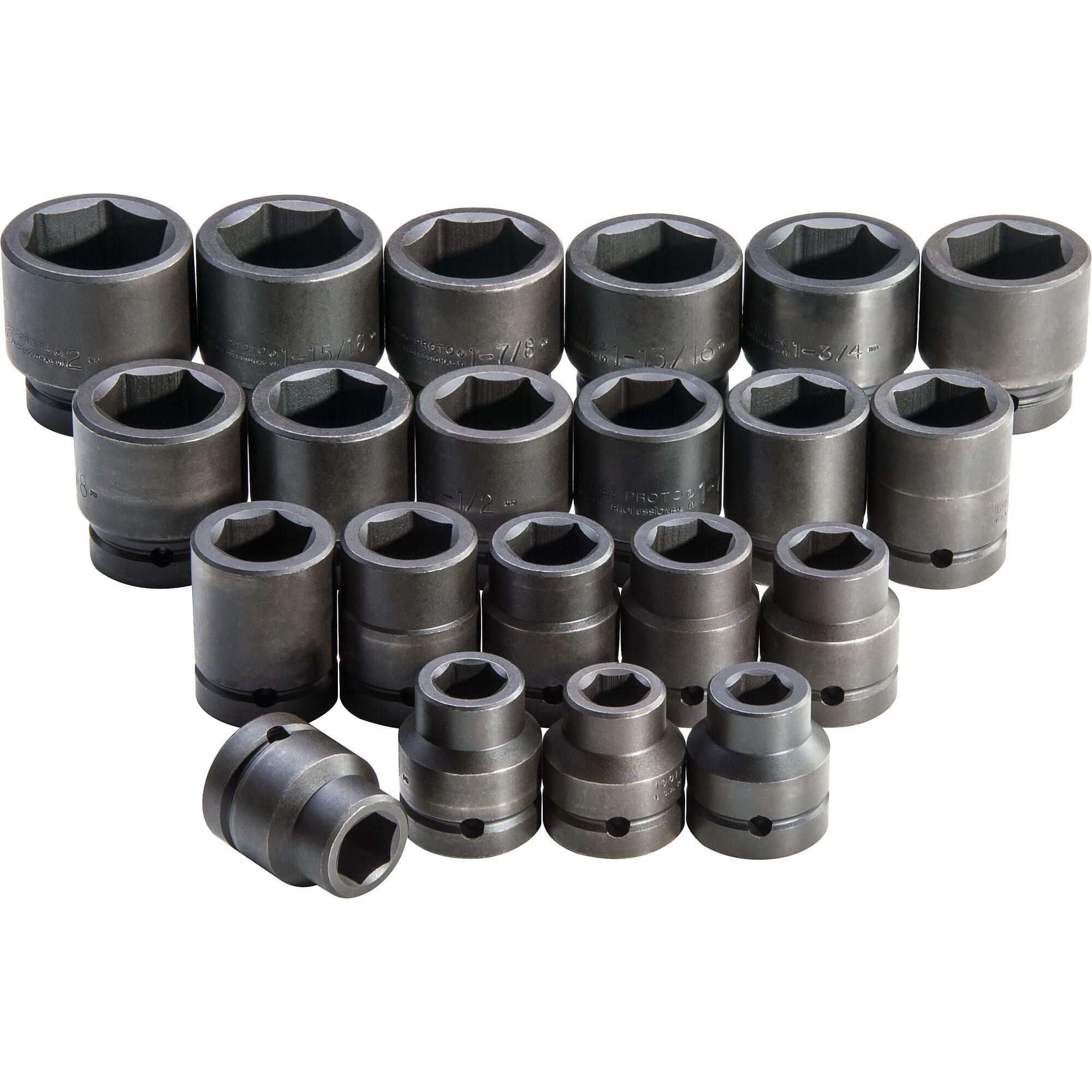 1 in. Drive 6-Point Impact Socket Set (21 pc.) | PROTO