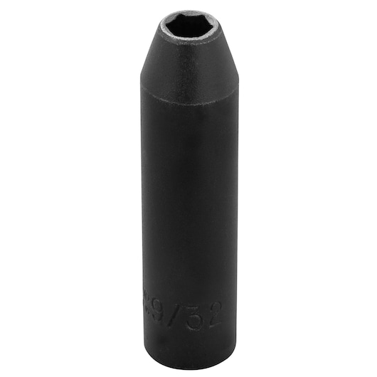 PROTO J7709H black hexagonal deep socket tool, straight front view on white background.