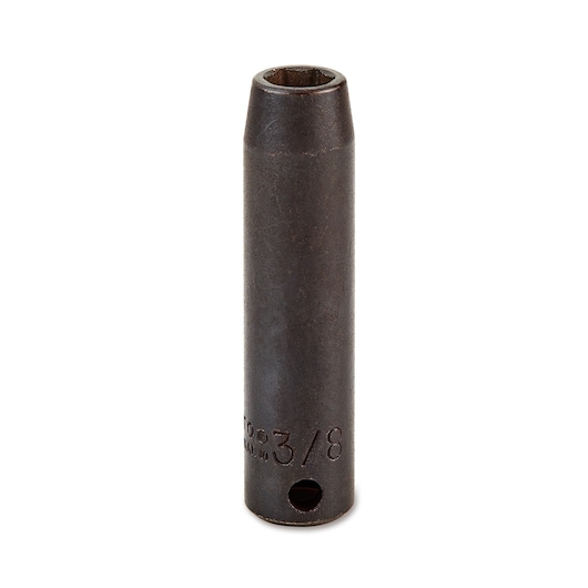 PROTO J7712H deep impact socket, dark metal finish, upright on white background, product photography.