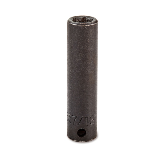 PROTO J7714H deep socket, black finish, shown upright against white background.