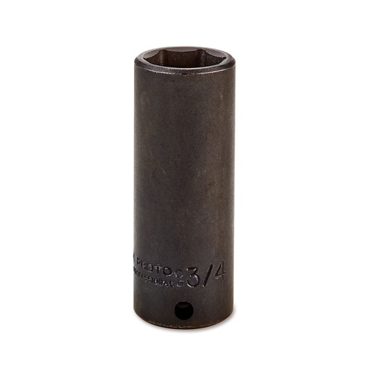 PROTO J7724H deep impact socket, black, front angle photography on white background.