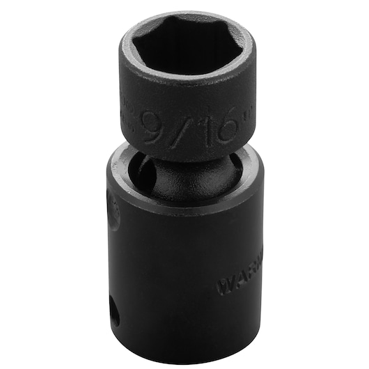 PROTO J77276P black impact universal socket, 9/16 inch size, upright angle on white background.