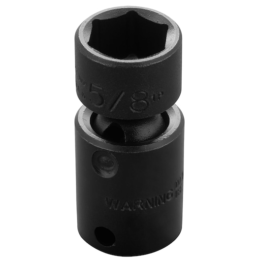PROTO J77277P black impact universal socket, 5/8 inch, vertical angle, on white background.