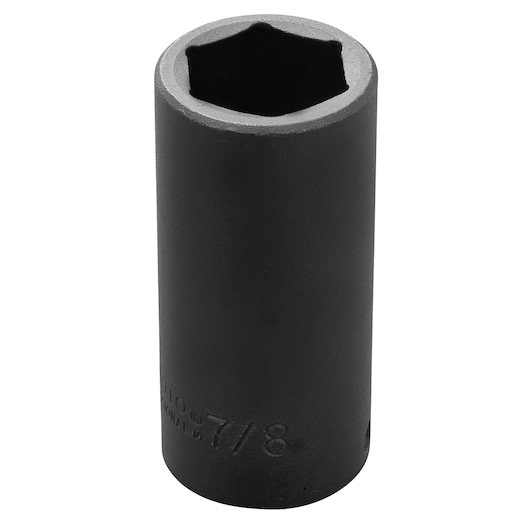 PROTO 7/8 inch black impact socket, SKU J7728H, front angle on white background.