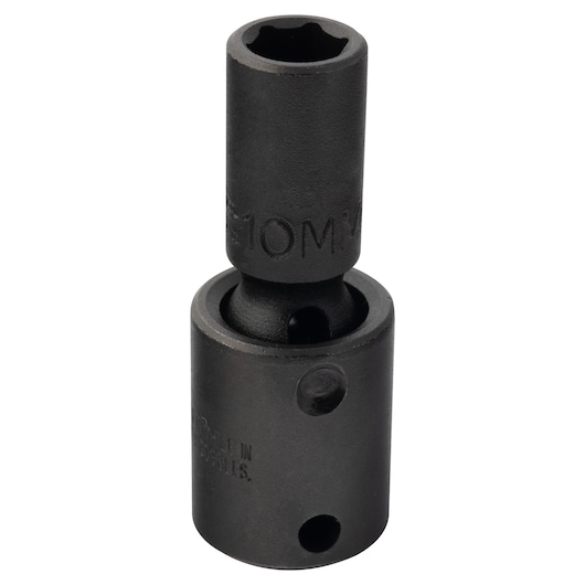 PROTO J78410MP black impact universal joint socket, front angle on white background.