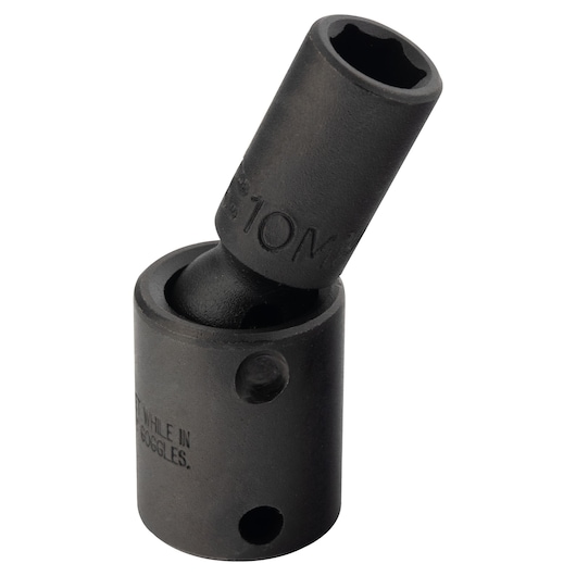 PROTO J78410MP black universal impact socket with swivel joint, product photography on white background.