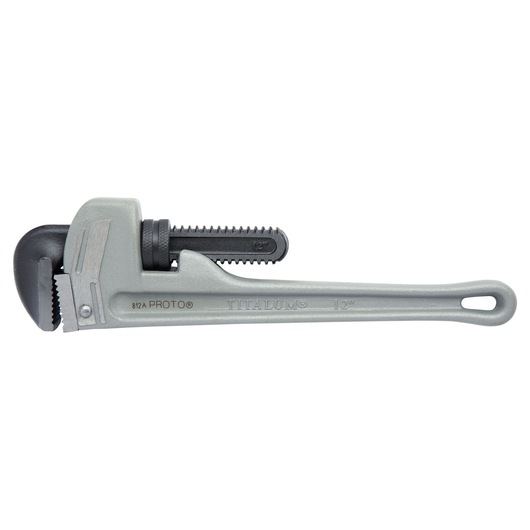 PROTO J812A titanium pipe wrench, 12-inch, side view on white background
