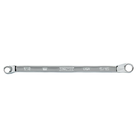 PROTO J8179-T500 box end wrench, chrome finish, 1/4 x 5/16 inch, photography, top angle, white background