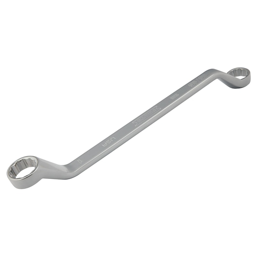 PROTO J8185-T500 offset box end wrench, silver metal, product side angle on white background.