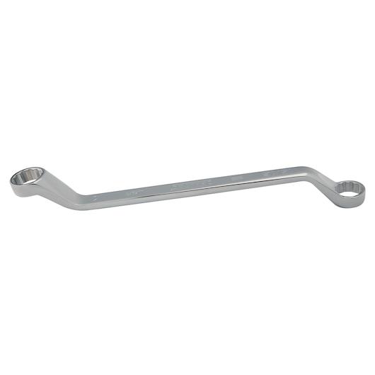 PROTO chrome offset box wrench, SKU J8185-T500, photo from side angle on white background.
