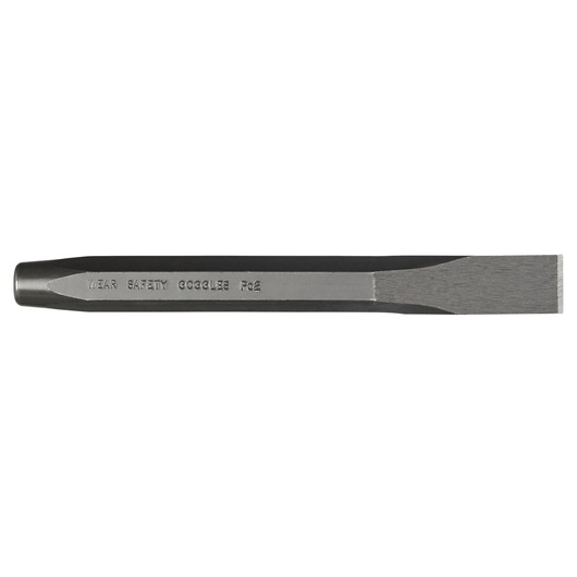 PROTO cold chisel J86A5-8S2 in steel, side angle on white background.