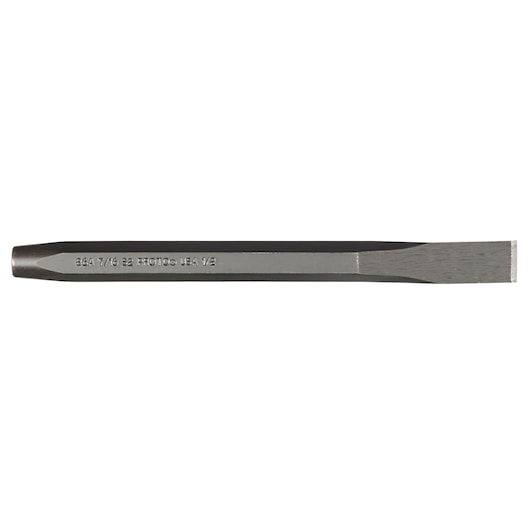 PROTO J86A7-16S2 flat cold chisel tool, steel, side view on white background.