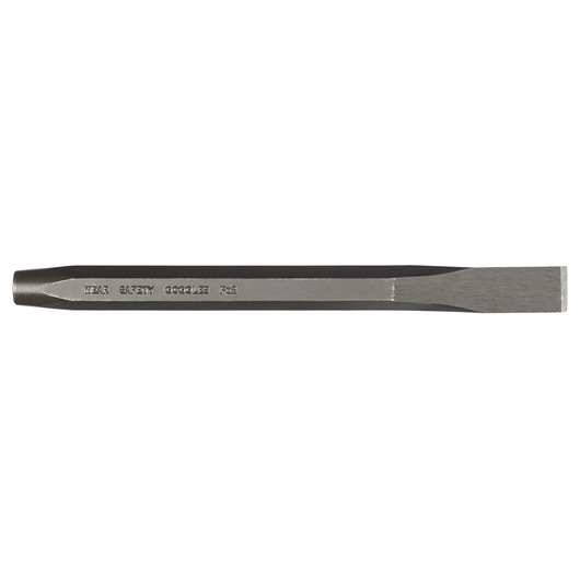 PROTO J86A7-16S2 steel flat chisel, side view on white background.
