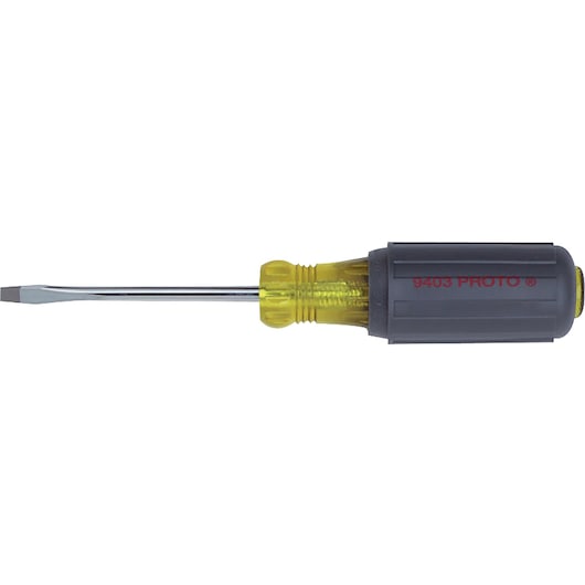 PROTO® 3/16 in. x 3 in. Soft Grip Slotted Keystone Round Screwdriver