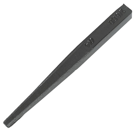 PROTO J9521 black steel tapered drift punch, side angle on white background.