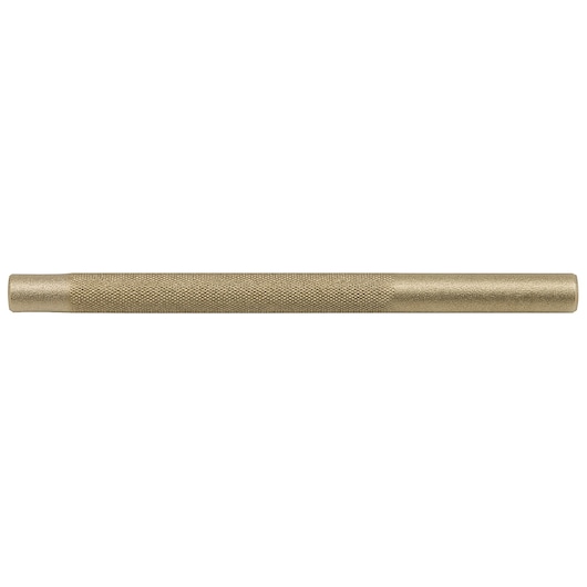 PROTO J9612B brass punch tool, knurled handle, product photography, side angle on white background.