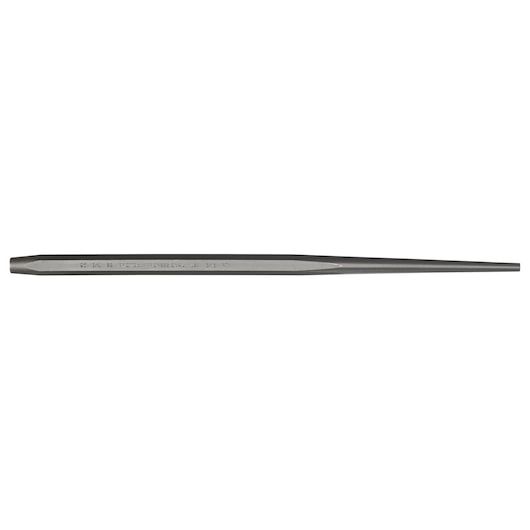 PROTO J963-8S2 steel drift punch tool, hexagonal handle, tapered tip, side view on white background.