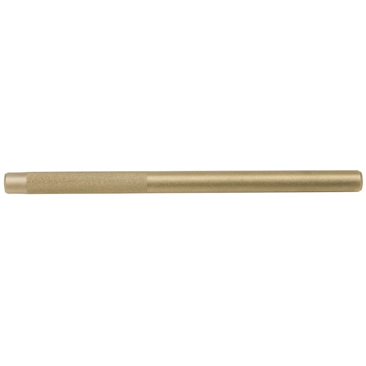 PROTO J9634HB brass drift punch with knurled handle, side view on white background.