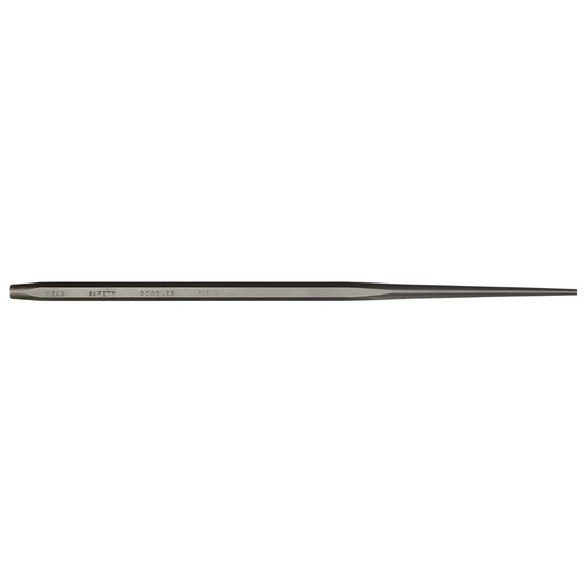 PROTO J965-16S2 tapered steel drift punch, side angle, tool category, silver and black finish.