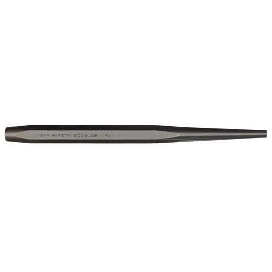PROTO J965-8S2 black steel pin punch tool, side view, on white background.