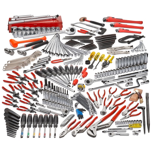 PROTO Tool Box: 19 in Overall Wd, 7 in Overall Dp, 7 in Overall Ht,  Padlockable, Red