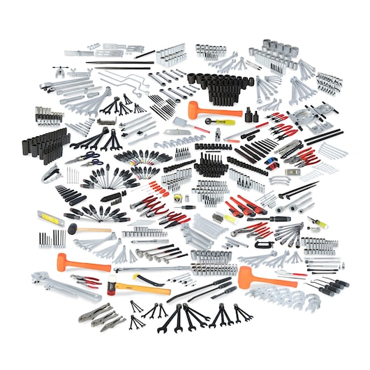 PROTO assorted professional mechanic hand tools set, multiple types and sizes, arranged on white background JCS-0600MAS_JCS-0700MAS_JCS-900MAS_JCS-1100MAS_JCS-1300MAS_JCS-MAS-1A_JCS-MAS-2A_JCS-MAS-3A_JCS-MAS-4A_JCS-MAS-5A_JCS-MAS-6A_JCS-MAS-7A