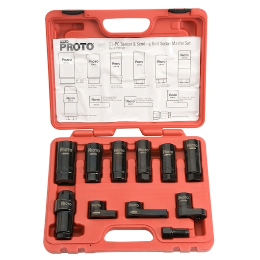 BILITOOLS 11-Piece O2 Oxygen Sensor Socket Set, Offset Oxygen