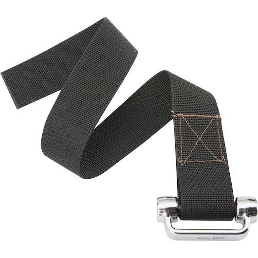 PROTO JFF278 black woven nylon strap with metal buckle, product on white background, angled view.