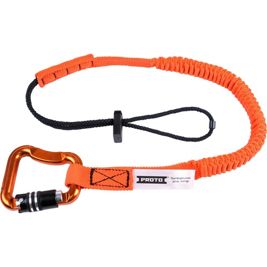 Proto® Elastic Lanyard With Triple Lock Carabiner - 15 lb.