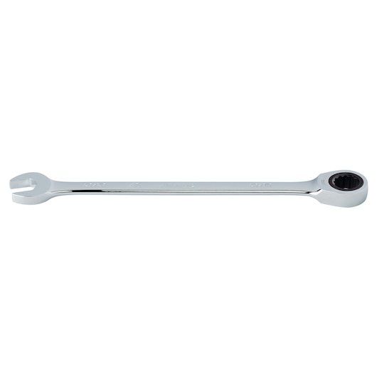 PROTO JSCR12T combination ratcheting wrench, chrome finish, product side view on white background.