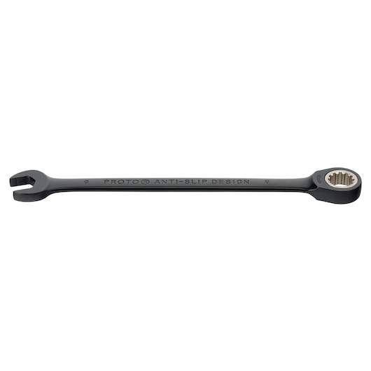 PROTO JSCRM09 black combination wrench, anti-slip design, product side view on white background.