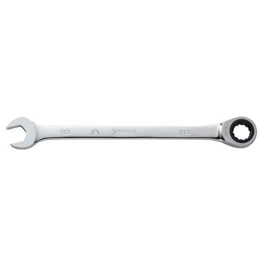 10mm 12-Point Full Polish Non-Reversible Combination Ratchet Wrench