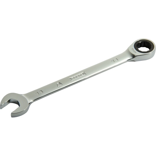 13mm 12-Point Full Polish Non-Reversible Combination Ratchet Wrench
