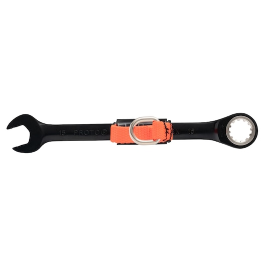 15mm Metric Tethered Non-Reversible Combination Ratcheting Wrench