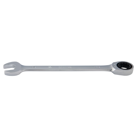 16mm 12-Point Full Polish Non-Reversible Combination Ratchet Wrench